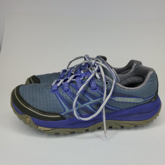 Merrell Shoes Womens Size 7 Trail Running Dark Slate Blue Gray Hiking Lace Up. G - Picture 3 of 16